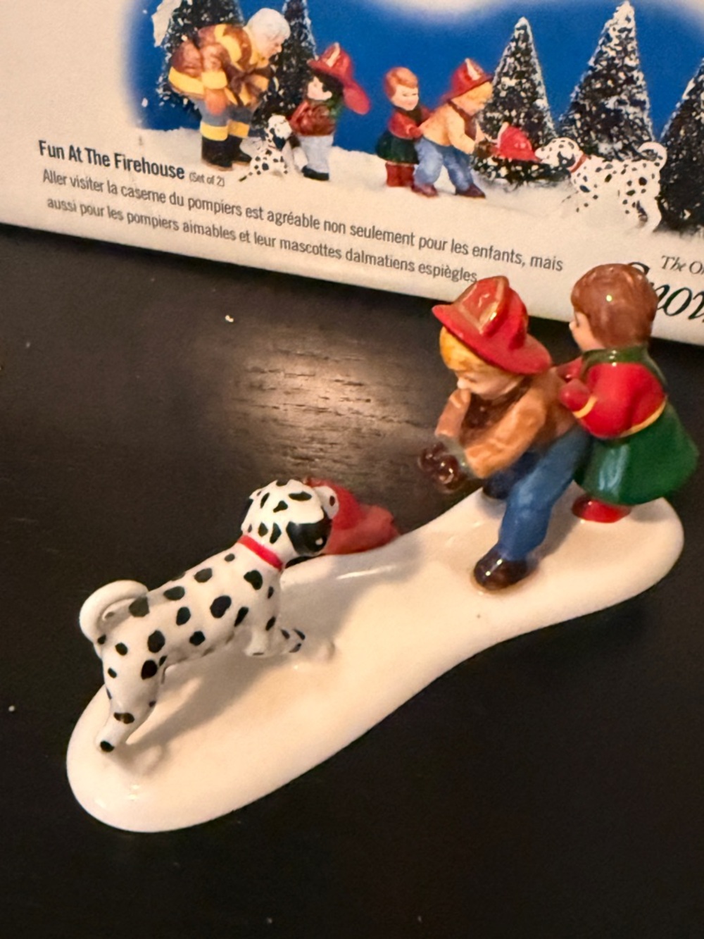 Dept. 56 “Fun at the Firehouse” hand painted porcelain, Original Snow Village - Picture 7 of 8